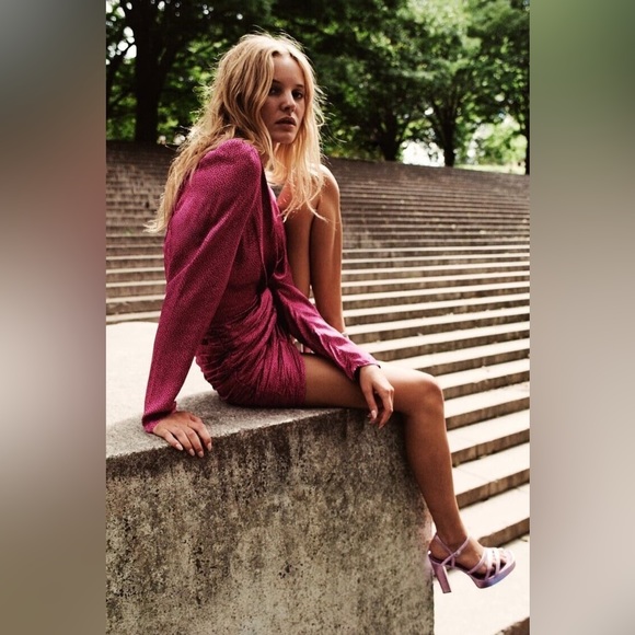 New with tags Zara pink polka dot mini dress - Picture 5 of 5